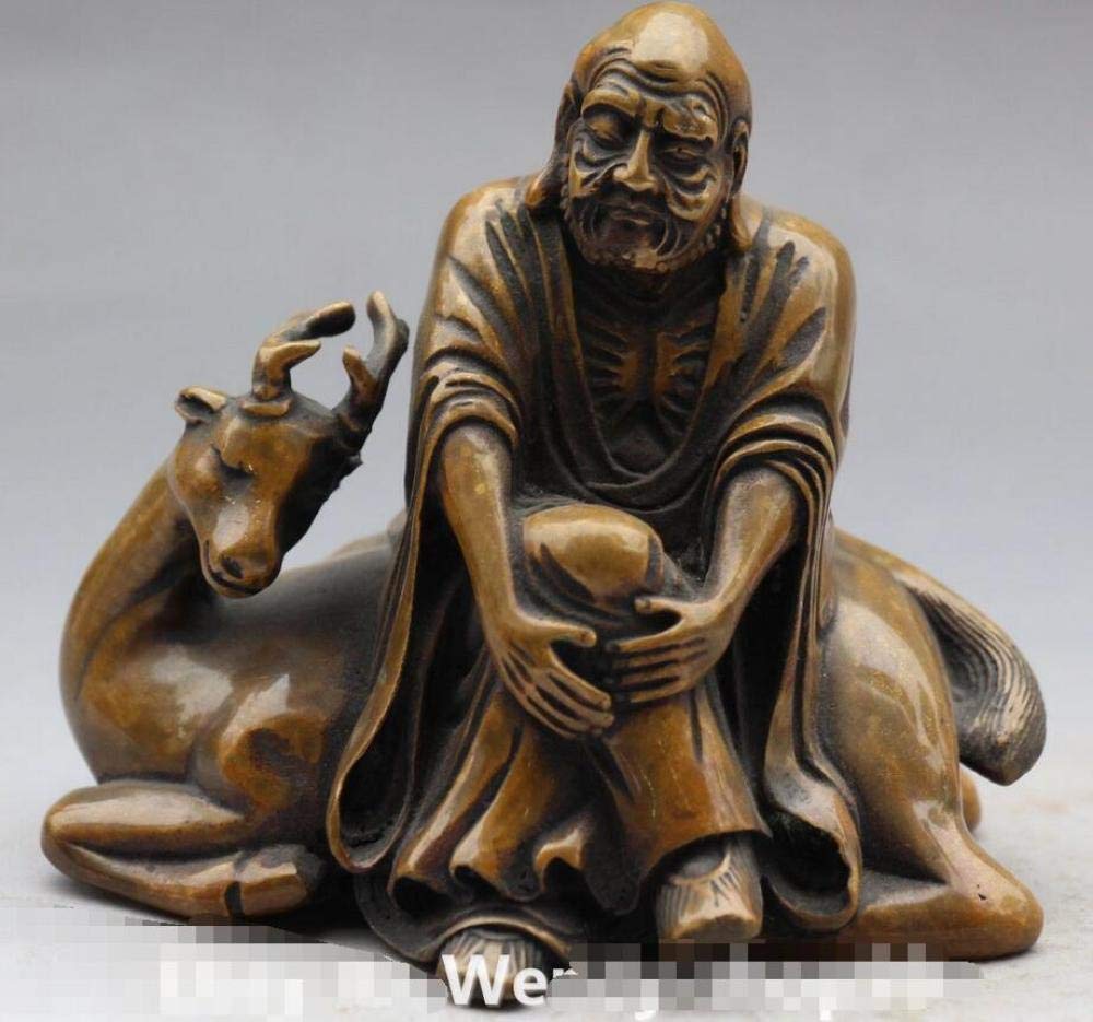 Amazon｜像の壁画の彫刻 中国仏教純粋な 鹿羅漢達磨達磨だるま