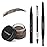 LAVONE Eyebrow Stamp Pencil Kit - Brow Stamp Trio with Waterproof Eyebrow Pencil, Eyeliner, Pomade, Dual-ended Brush - Soft Coffee