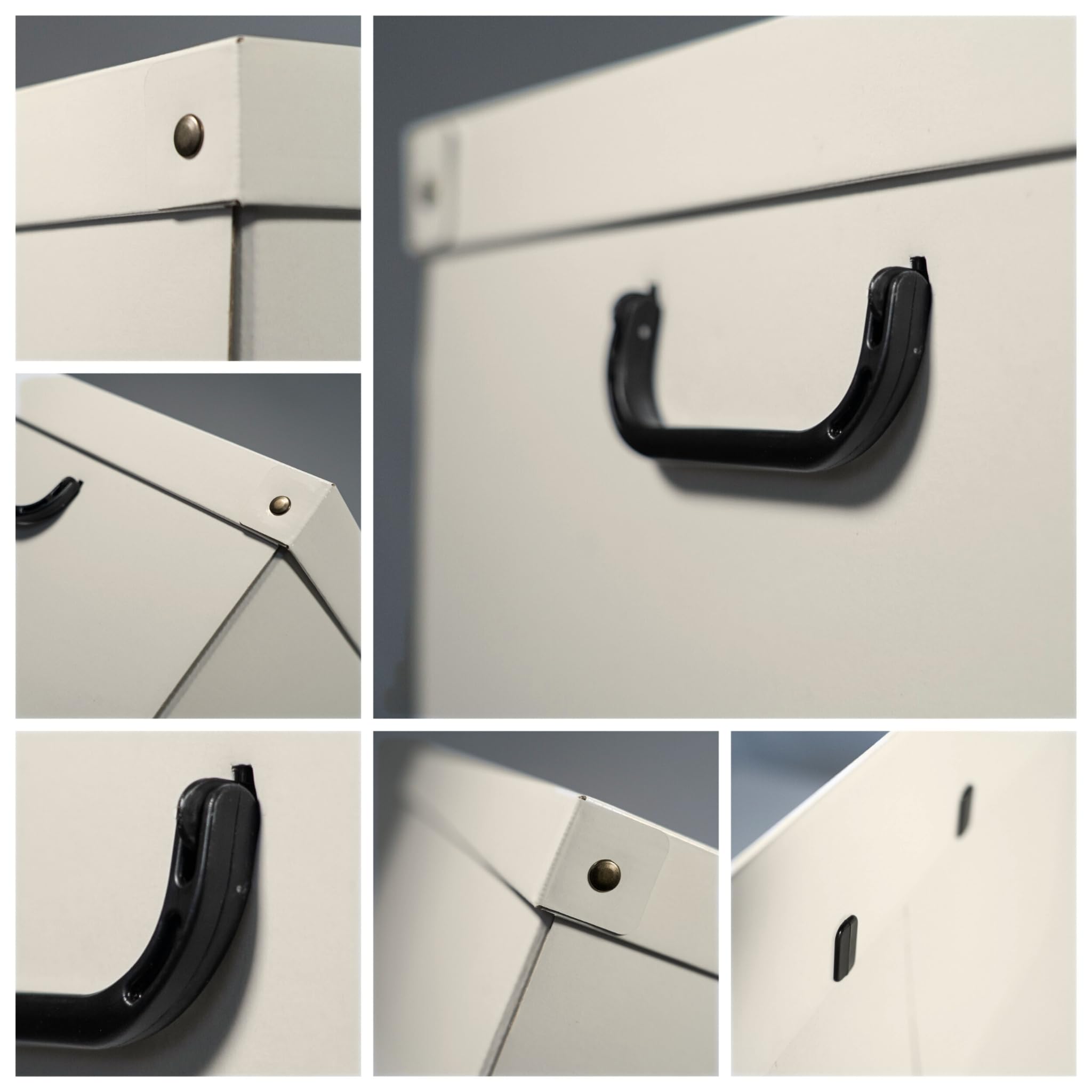 Lavatelli Cajas Almacenaje Cartón y Tapa Beige 39x50x24cm Set 6 con Asas | Cajas almacenaje en cartón con tapa y asas, set de 6 cajas de 39x50x24 cm, para ropa, mantas y juguetes. Made in Italy