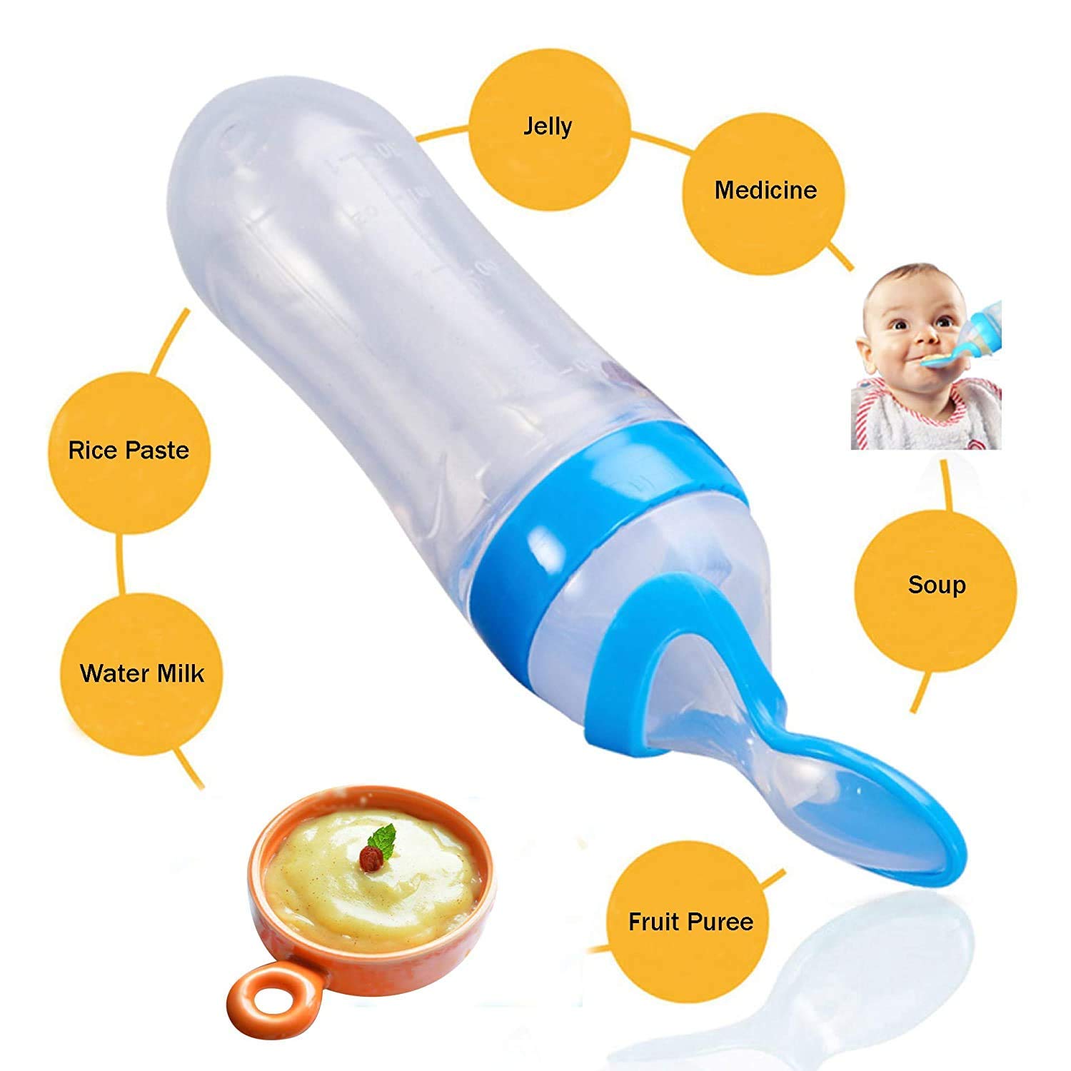 ITSYYBOO Fruit Feeder with Rattle & Spoon with Bottle Assorted Shipping - Image 3 thumbnail