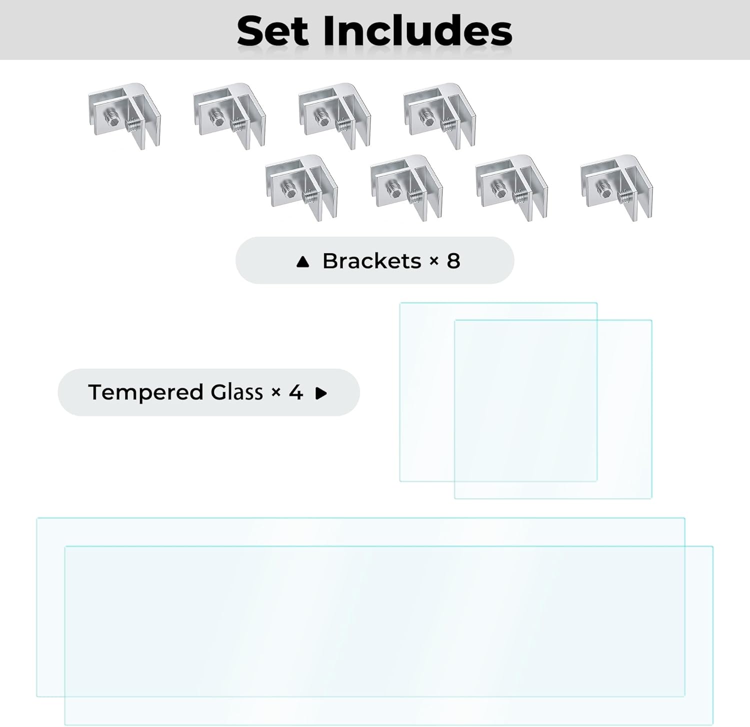 Outdoor Fire Pit Glass Wind Guard - Tempered Glass Fire Table Shield for Fire Pit Table,Thickness Tempered Glass & Hard Aluminum Corner Brackets (23 x 7 x 5.5 Inch)