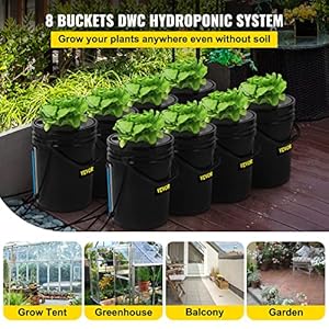 Vevordwchydroponicsystem5gallon8bucketsdeepwaterculturegrowingbuckethydroponicsgrowkitwithpumpairstoneandwaterleveldeviceforindooroutdoorleafyvegetables Urban Country Home Decor Vevor dwc hydroponic system 5 gallon 8 buckets deep water culture growing bucket hydroponics grow kit with pump air stone and water level device for indooroutdoor leafy vegetables urban country home decor