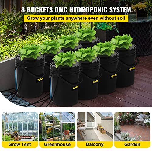 Vevordwchydroponicsystem5gallon8bucketsdeepwaterculturegrowingbuckethydroponicsgrowkitwithpumpairstoneandwaterleveldeviceforindooroutdoorleafyvegetables Urban Country Home Decor Vevor dwc hydroponic system 5 gallon 8 buckets deep water culture growing bucket hydroponics grow kit with pump air stone and water level device for indooroutdoor leafy vegetables urban country home decor