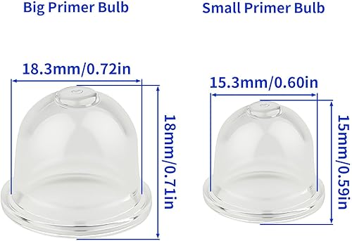 Miniatura 4 de 188-12-1 0057003 0057004 Bombillas de bomba de cebador para Sthil 41331212700 Homelite 01201 UP04802 Echo 12318140630 y Homelite Echo Stihl Robi