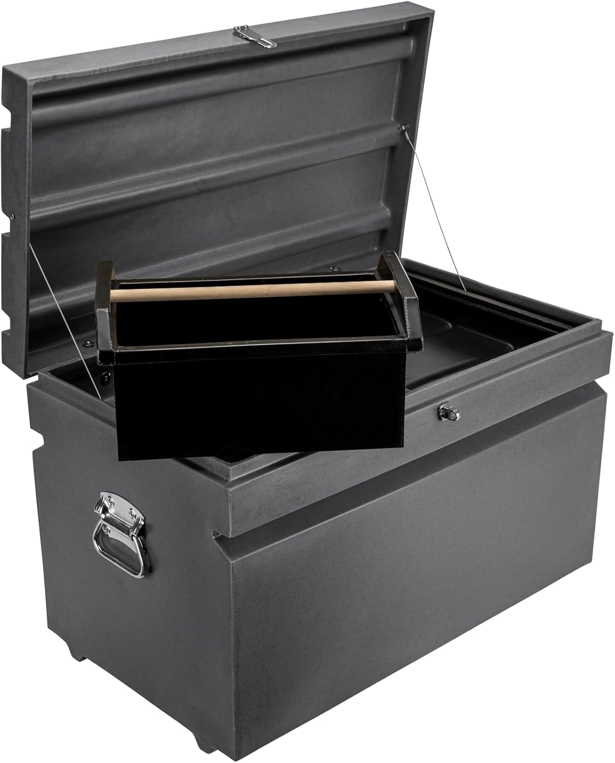 Dakota 283 Tack Trunk Storage Box with Accessory Trays (Dark Granite)