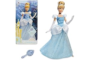 Disney Princess Cinderella Classic Doll for Kids (11.5 Inches), Including Molded Brush
