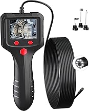 Mycket Caméra d'inspection endoscopique Industrielle, 1080P HD, IPS 2.4" avec 8 lumières LED, étanche IP67, câble Semi-Rigide de 5 m
