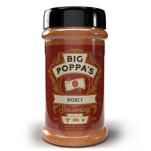 Miniatura 9 de Big Poppa’s Cash Cow Roce de Ternera – Condimento de Barbacoa Campeón para Pechuga, Hamburguesas y Ribeye – Sabor Equilibrado de Ternera con Sal