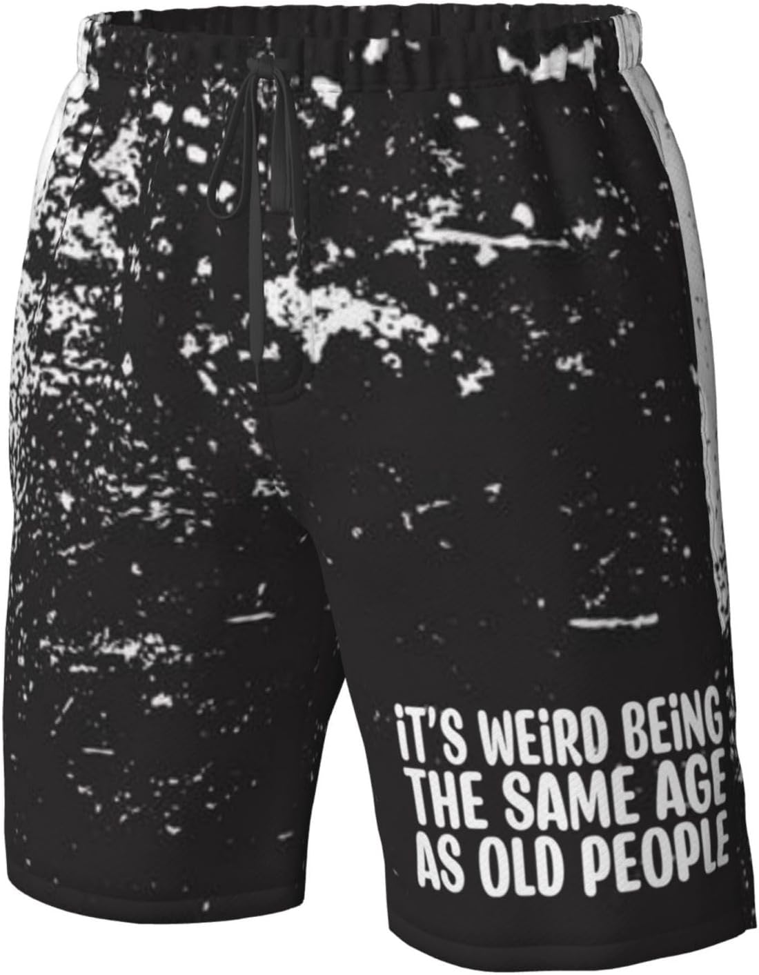 It's Weird Being The Same Age As Old People Men's Swim Trunks Board Swim Shorts Swimwear Funny Beach Shorts L