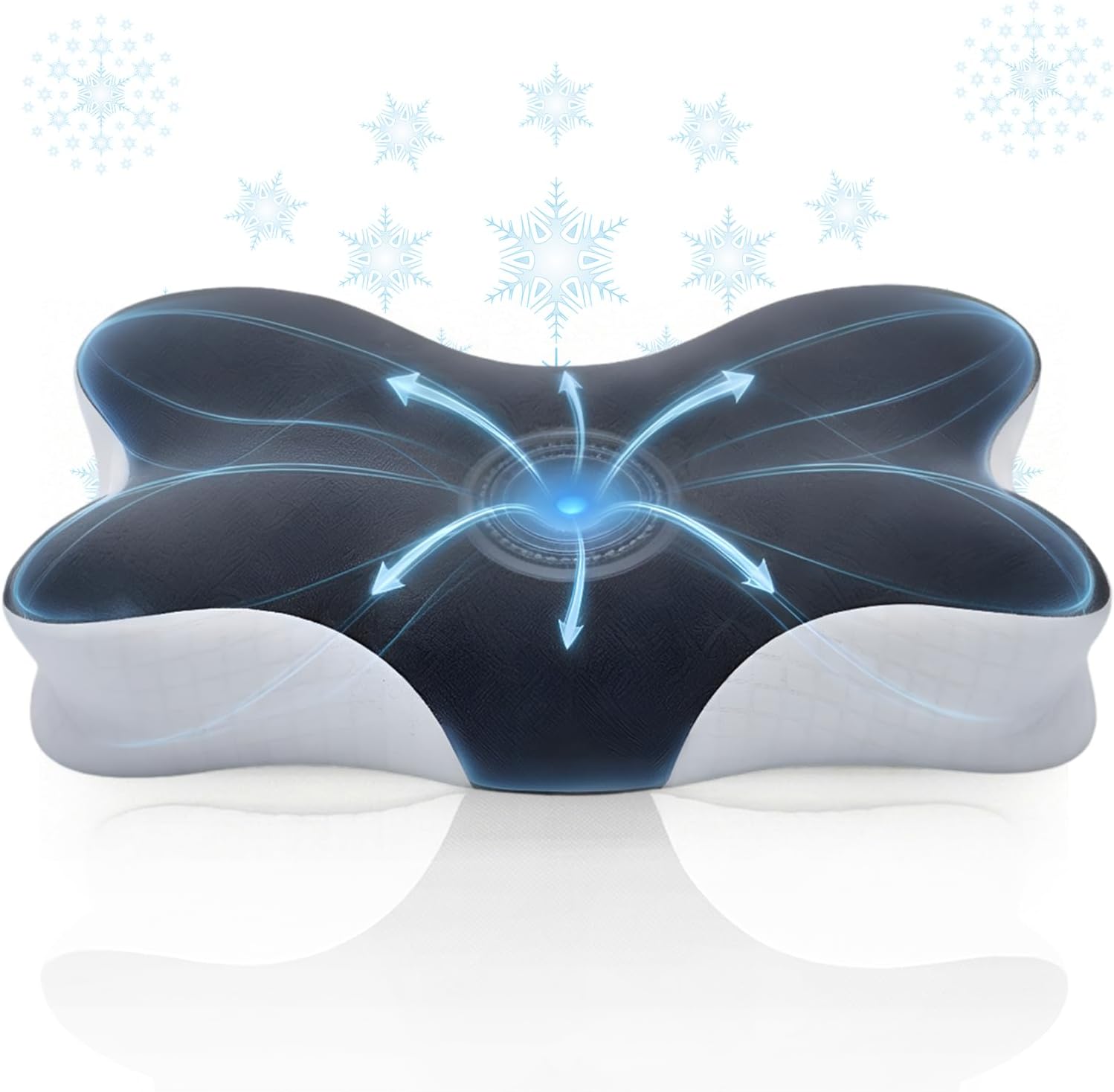 Cervical Neck Pillow for Pain Relief - Japanese Contour Memory Foam Neck Pillow for Sleeping - Side Sleeper Pillows for Adults, Back & Stomach Sleepers - Cooling Ergonomic Orthopedic Neck Support