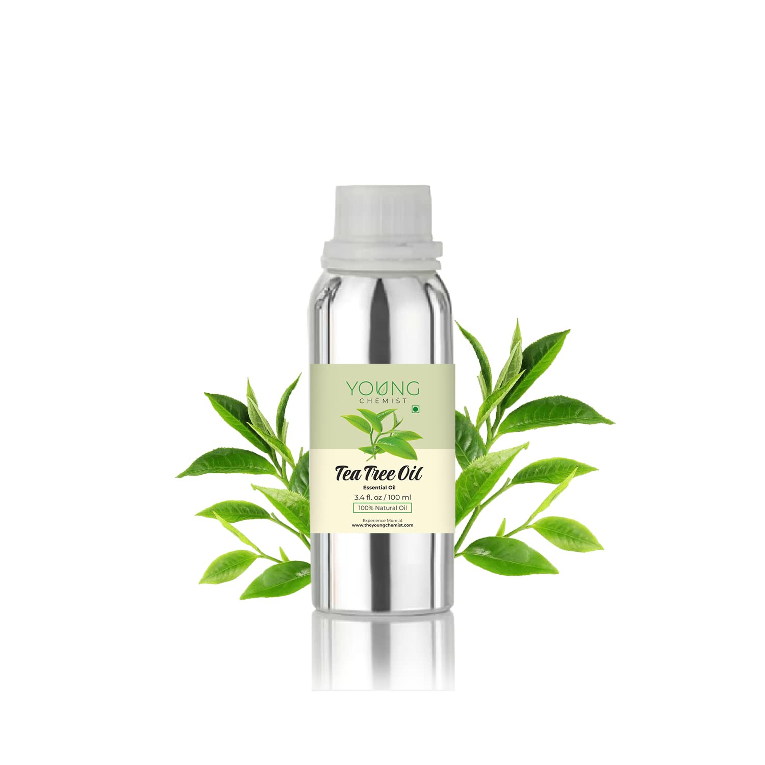 Young Chemist Pure Tea Tree Essential Oil - 100ml | Natural Solution for Acne, Skin Healing & Hair Care | Great for Aromatherapy, Homemade Remedies