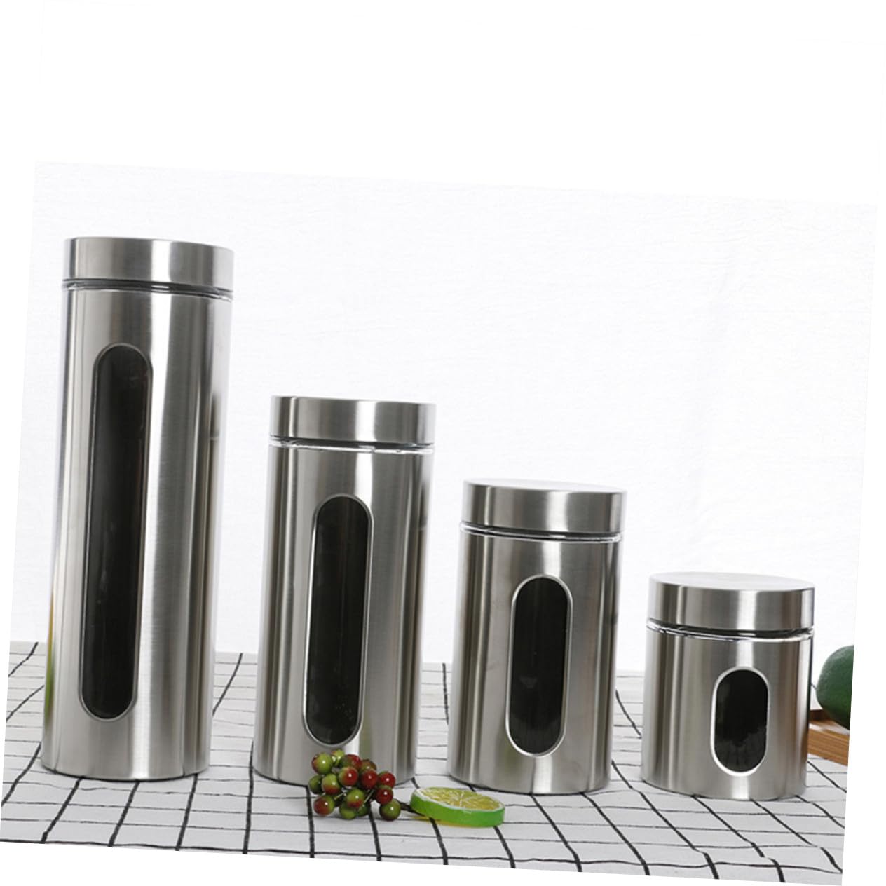 Acciaio Inox Barattolo Alimenti e Vetro Sigillato 950ml