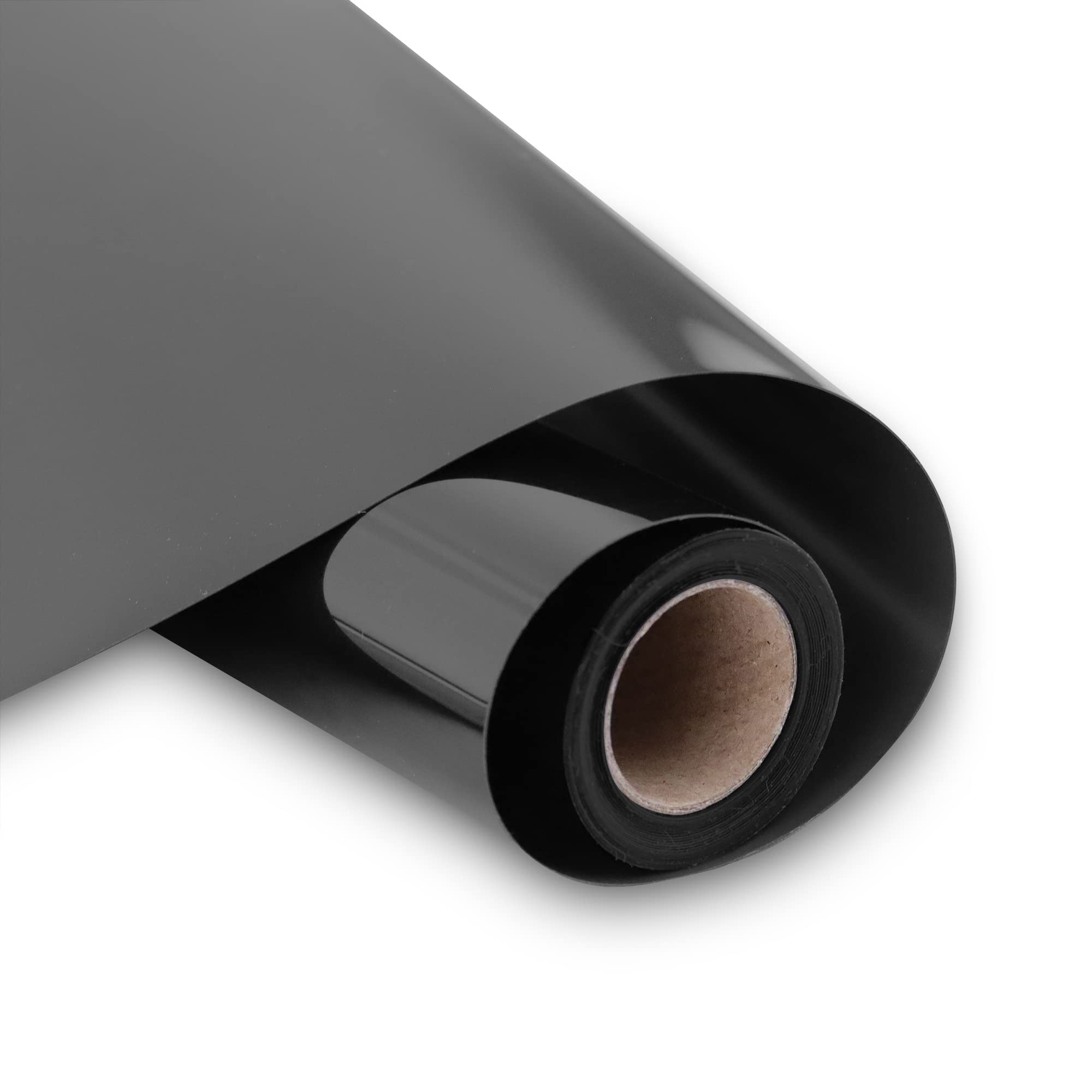 HIKENRI Plotter Film Textile, Vinyl Film Plotter Black 30.5 x 305 cm Plotter Film Vinyl Self-Adhesive Vinyl Flex Film Black, Vinyl Film Black for DIY Garments, Bags, Plotters, Crafts