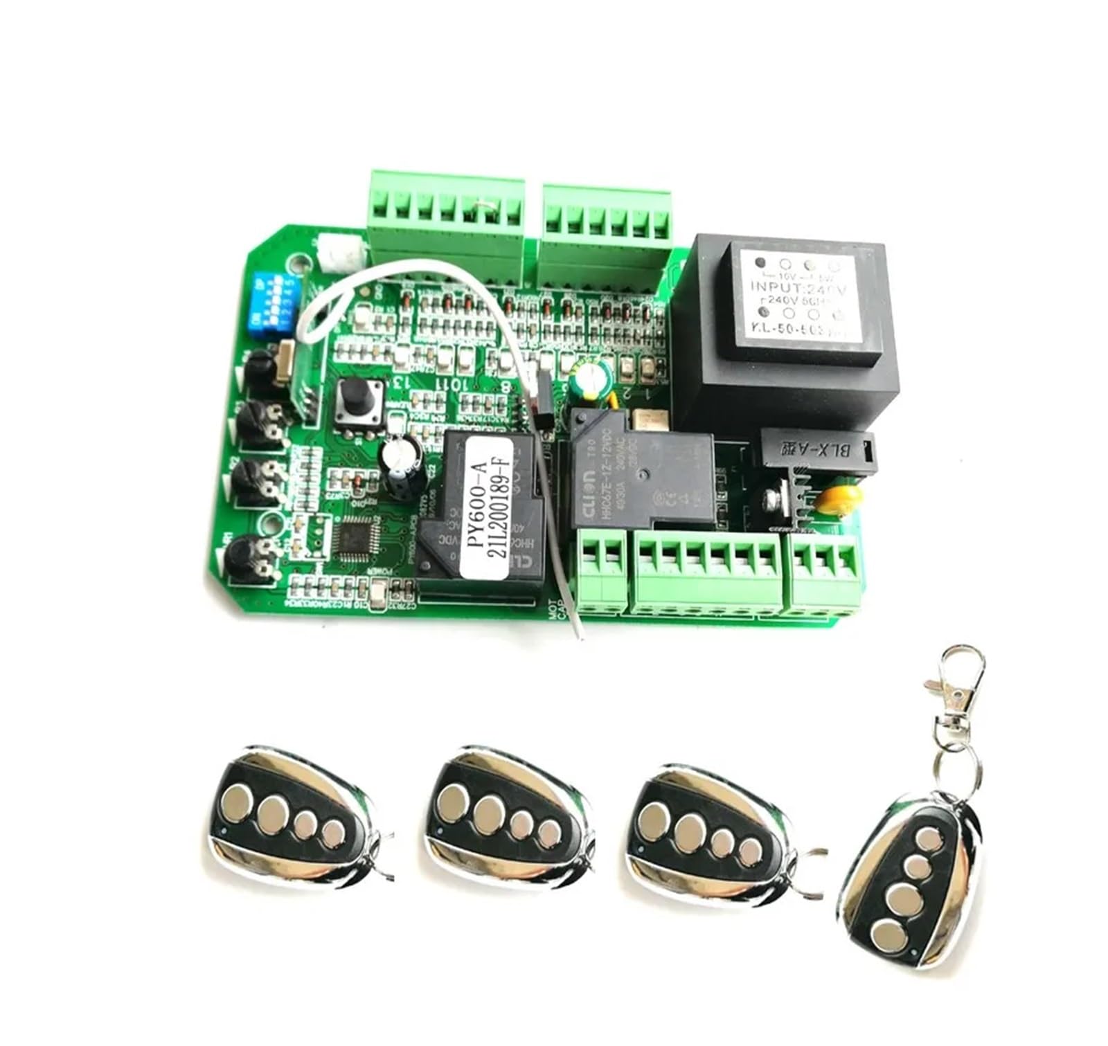 Scheda elettronica del circuito di controllo del motore del cancello for l'apricancello scorrevole Funzione Soft Start Modalità pedonale 110 V o 220 V -Affidabile e resistente(5 remote control kit)
