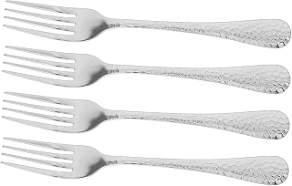 COLLBATH 4 Piezas tenedor de acero inoxidable tenedores de postre de oro cuchara tenedores de halloween cubiertos antiguos horquillas de acero inoxidable tenedor cubiertos pastelería Plata