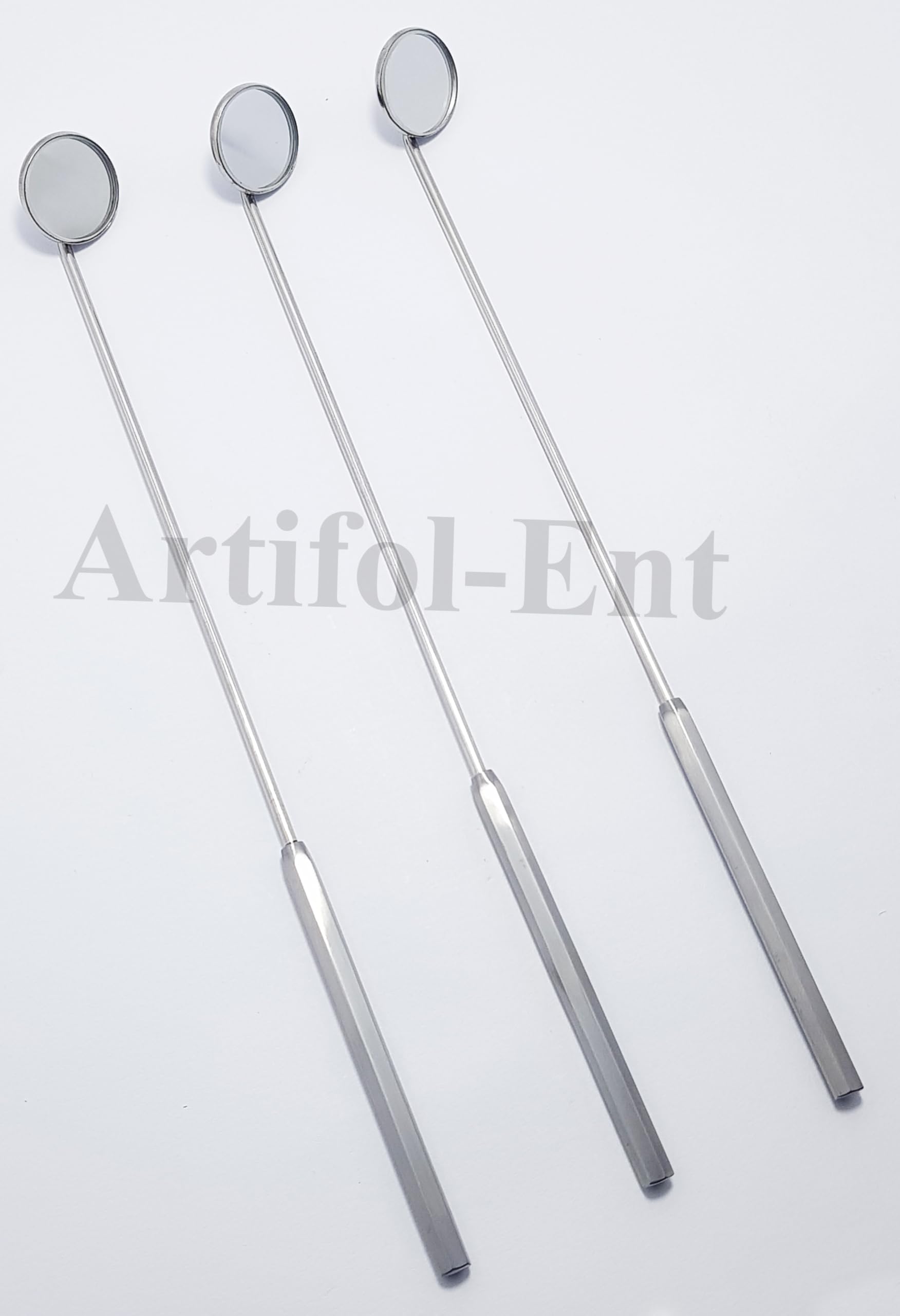 Laryngeal Mirror with Handle Fig #4; 18mm ENT 4 Pcs #122910190
