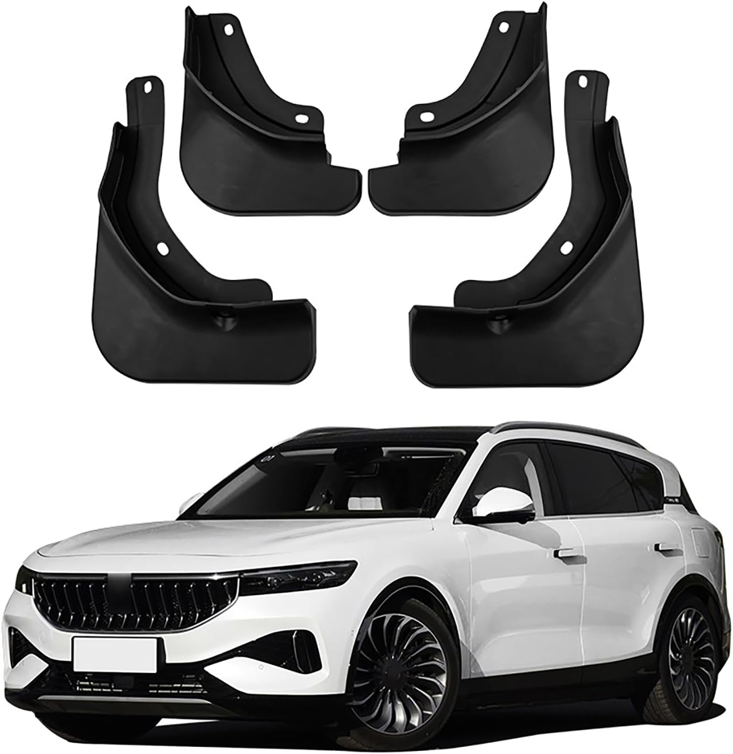 4pcs Mud Flaps, Compatible with Voyah Free 2021-2023, Splash Guard Mudguards MudFlaps Front Rear Fender Styling Car Accessories