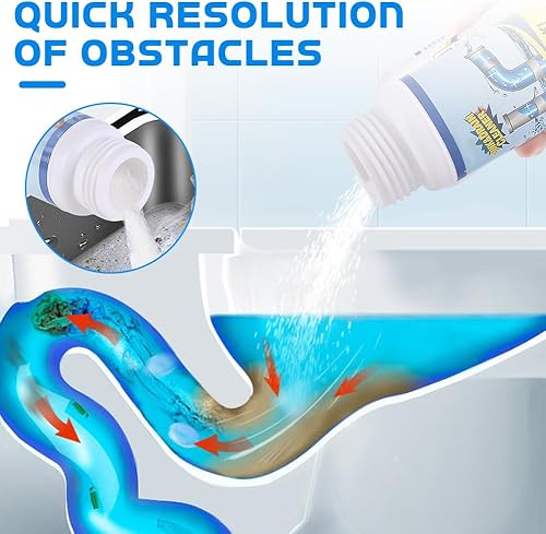 Miniatura 2 de Limpiador de fregadero y drenaje, nuevo polvo de limpieza de drenaje de fregadero, solución multifuncional para desatascar tuberías para cocina y