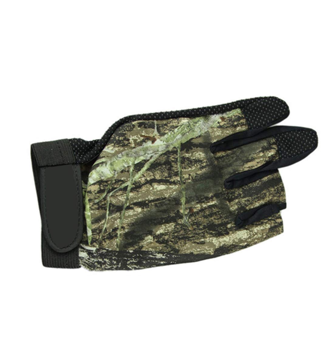 Nema 3-Cut Finger Anti Slip Camouflage Fishing Glove - Green - Pack of Two