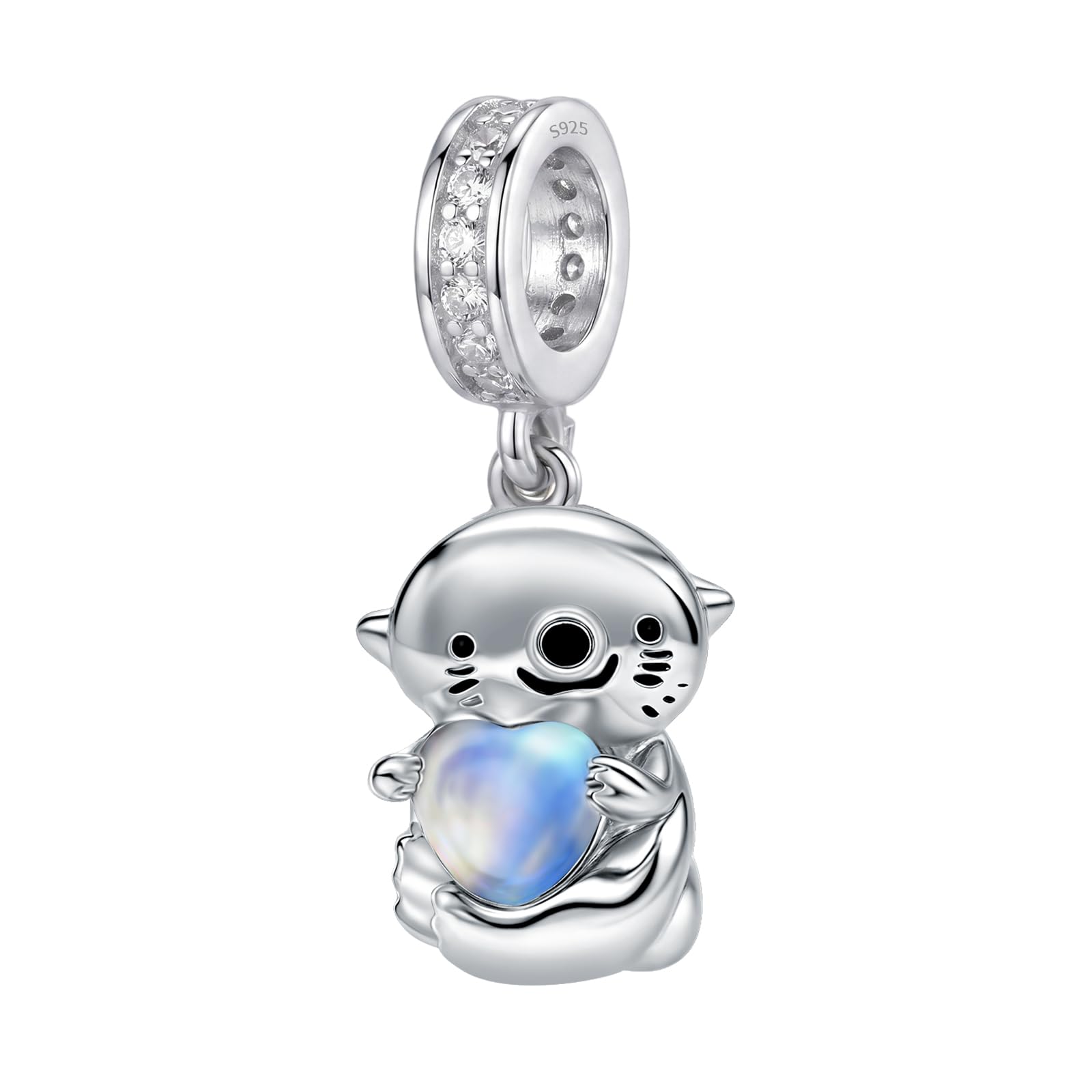 Otter Armbänder Charms 925 Sterling Silber Seaotter Bead Halskette Armband Otter Schmuck Geschenke für Damen Mädchen Frauen