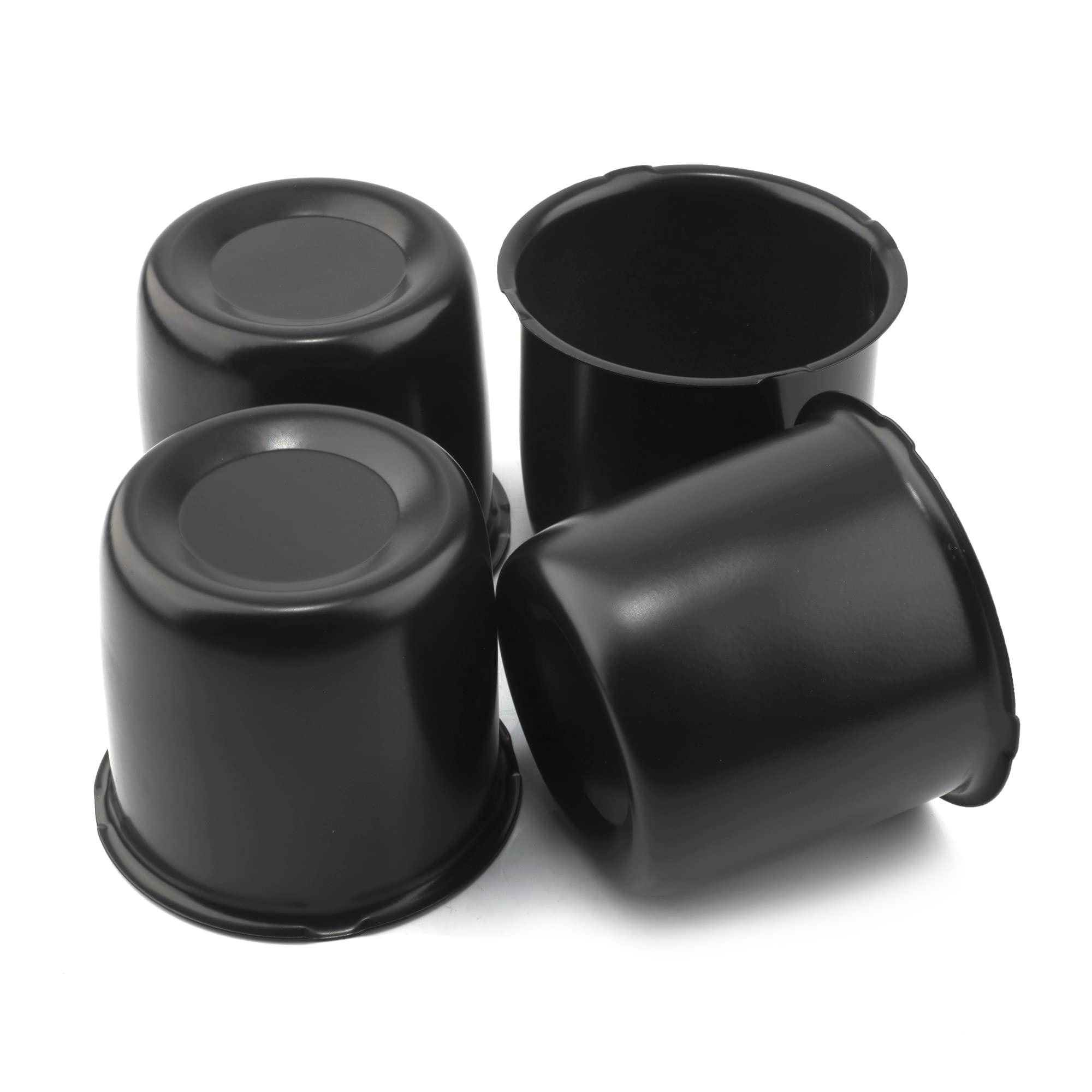 4Pcs 3.31inch Trailer Wheel Center Caps Push Through 3.31" Bore 2.99" Tall for Truck SUV RV Wheel Rim, Matt Black Wheel Cover