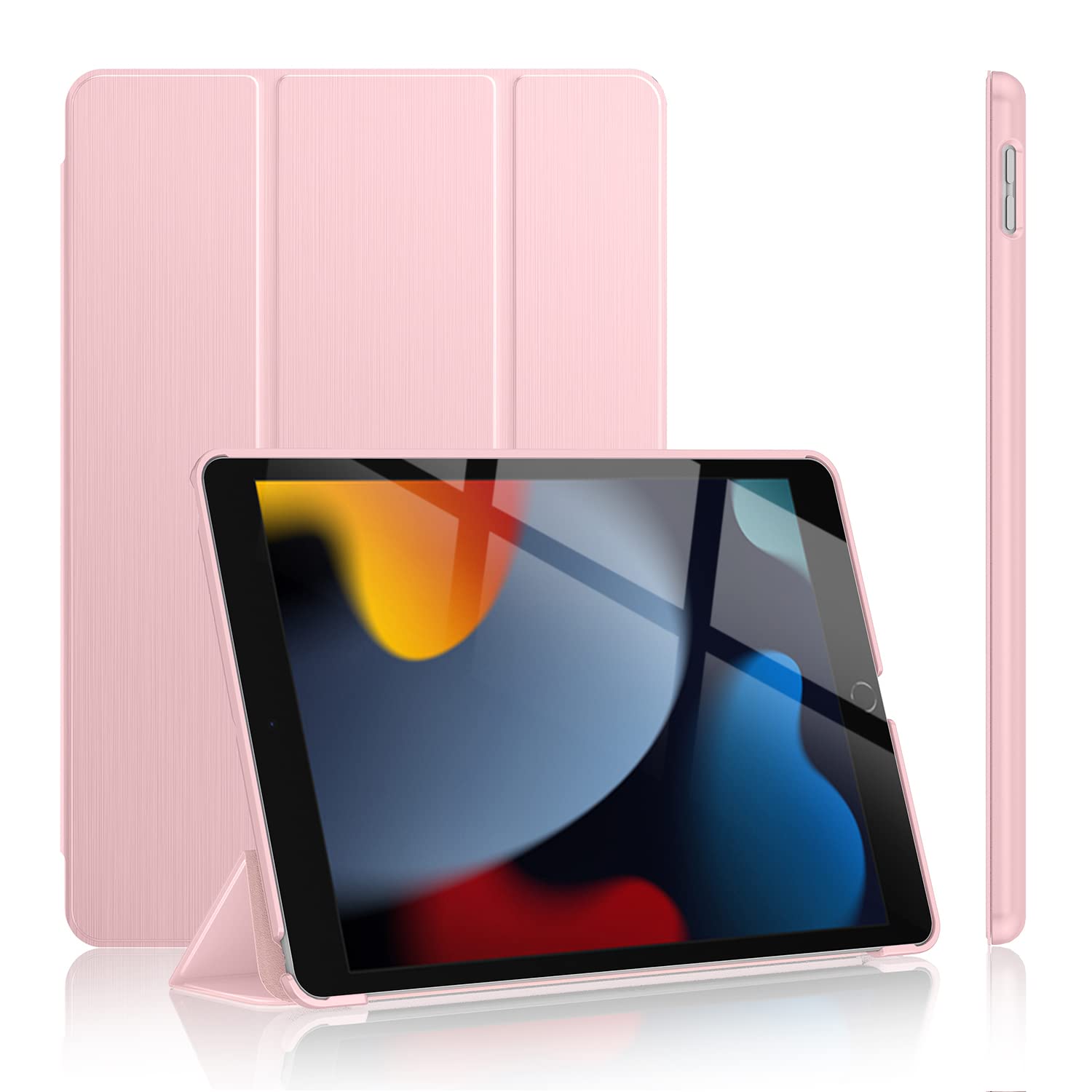 Soke Case for iPad 9th/8th/7th Generation 2021/2020/2019, [Slim Trifold Stand + Auto Wake/Sleep], Premium Protective Hard PC Back Cover for Apple iPad