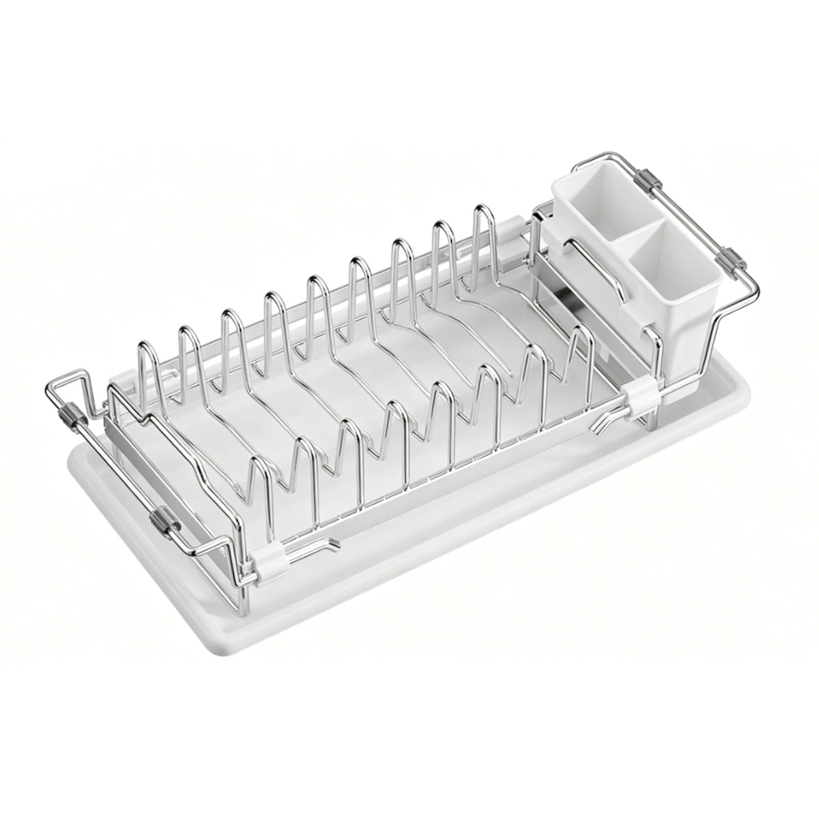Cocoarm Égouttoir à Vaisselle Extensible en Acier au Carbone sur l'évier de 15 à 20 Pouces, Porte-Couverts, Petit égouttoir à Vaisselle Peu Encombrant pour Appartements, Camping-Cars et Camping