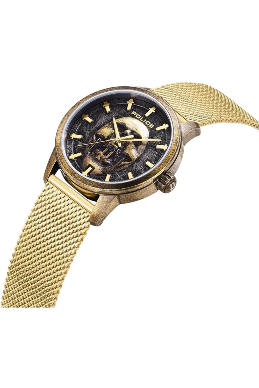 Police Watches raho Reloj para Hombre Analógico de Cuarzo con Brazalete de Acero Inoxidable PEWJG0005504