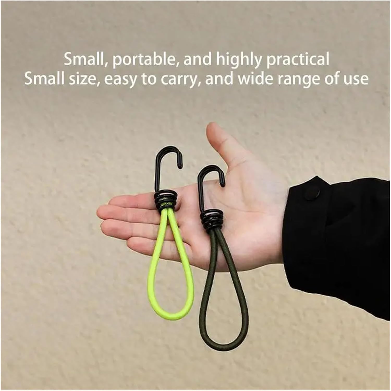 Multiple 15pcs Bungee Cords with Hook Elastic Camping Tent Straps Tarp Rope(B)