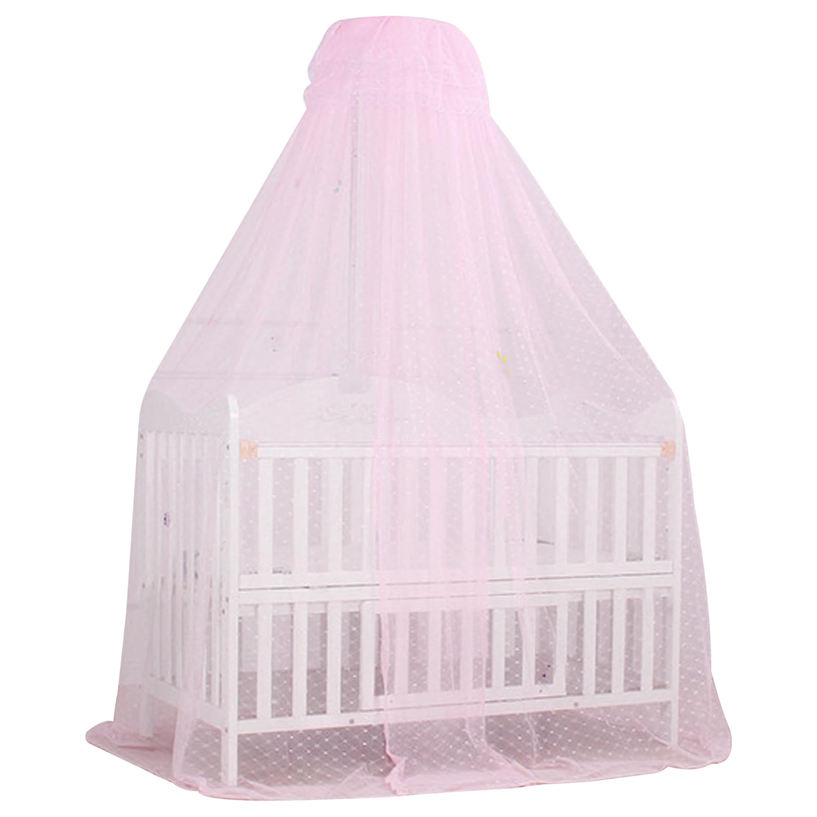 NIDONE Canopiale, tettoia traspirante in maglia fine baby -baldacchino, tenda per culla a pattern jacquard, rete di zanzare per la circonferenza di 16, 4 piedi letto per bambini