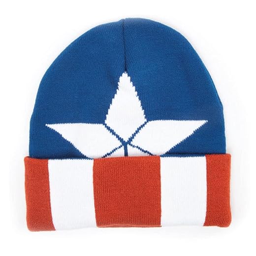 Marvel Captain America - Beanie met Gebreide Patroon