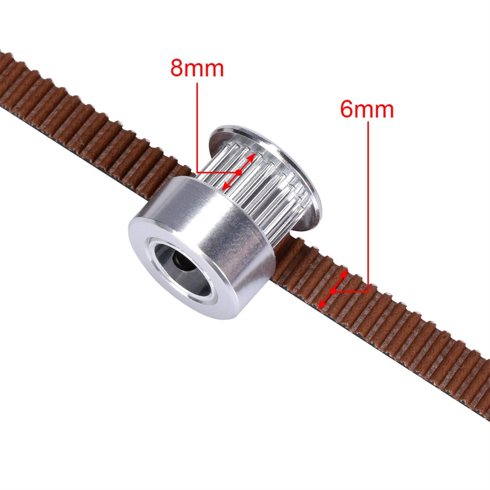 Geeyu ZHaonan-Zahnriemen GT2 Gürtel-Synchrongurt, 2GT-Zahnriemen, Breite 6 mm, Gummi, GT2-6mm verschleißfest für 3D-Druckerteile Ersatzteile (Size : 12M)