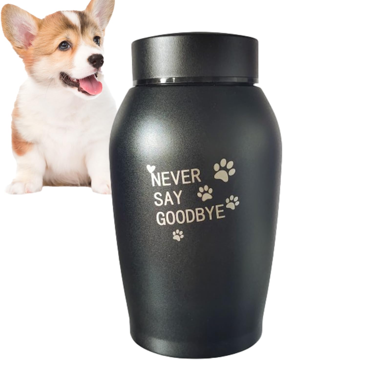 Keepsake Urn | Memorial Keepsake Urn for Ashes | Stainless Steel Decorative Urns with Paws Engraved, Memorial Gift for Pets, Cats, Puppies, Dogs Soptec