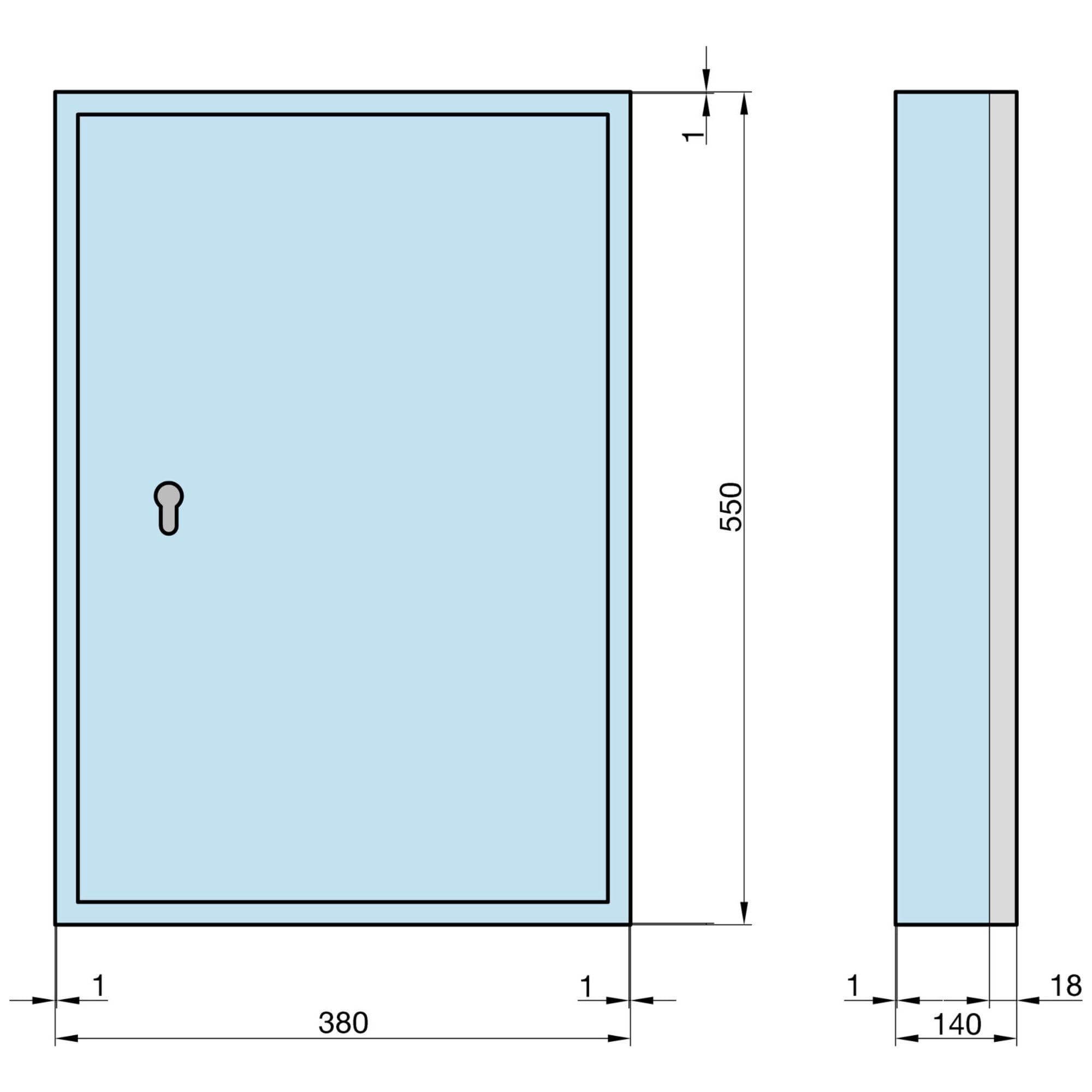 BASI Armario para llaves con perfil medio cilindro a juego de 10/30 mm, con 150 ganchos, listones de ganchos ajustables y numerados, 550 x 380 x 140 mm, acero, color gris