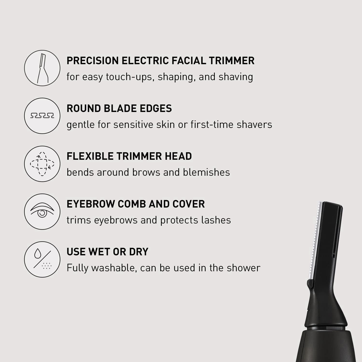 ER-GM40 Replacement Blade Compatible with Panasonic ER-GM40/ES-GM40 Eyebrow Trimmer Facial Hair Shaver Replacement Head