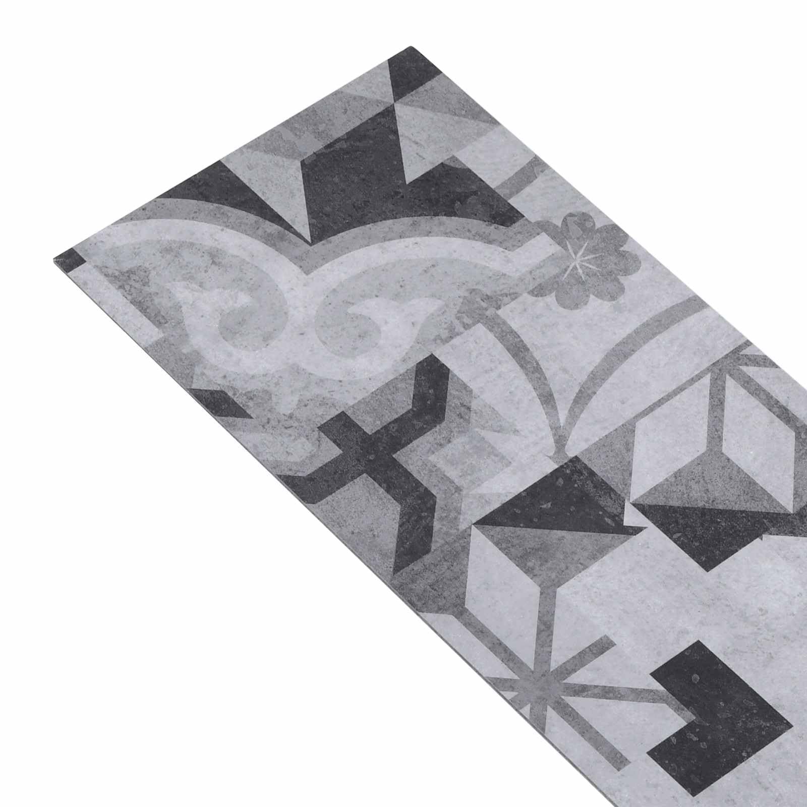 vidaXL Lama de Suelo Autoadhesiva 32 pcs Patrón Gris 4,46 m² PVC, Suelo Moderno, Duradero y Modular: Lamas Autoadhesivas, fácil de Mantener, Mejora tu Espacio Interior