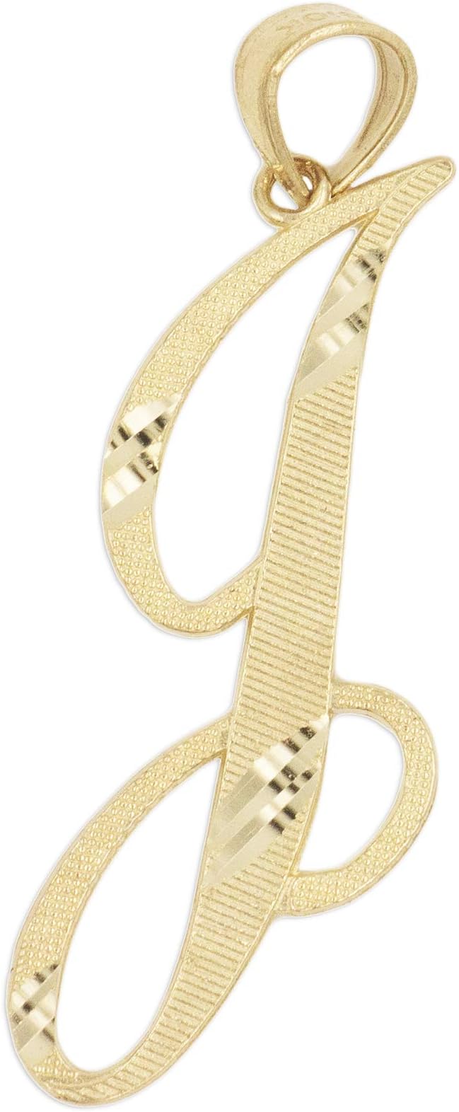 Ice on Fire Jewelry10k Gold Initial Pendant