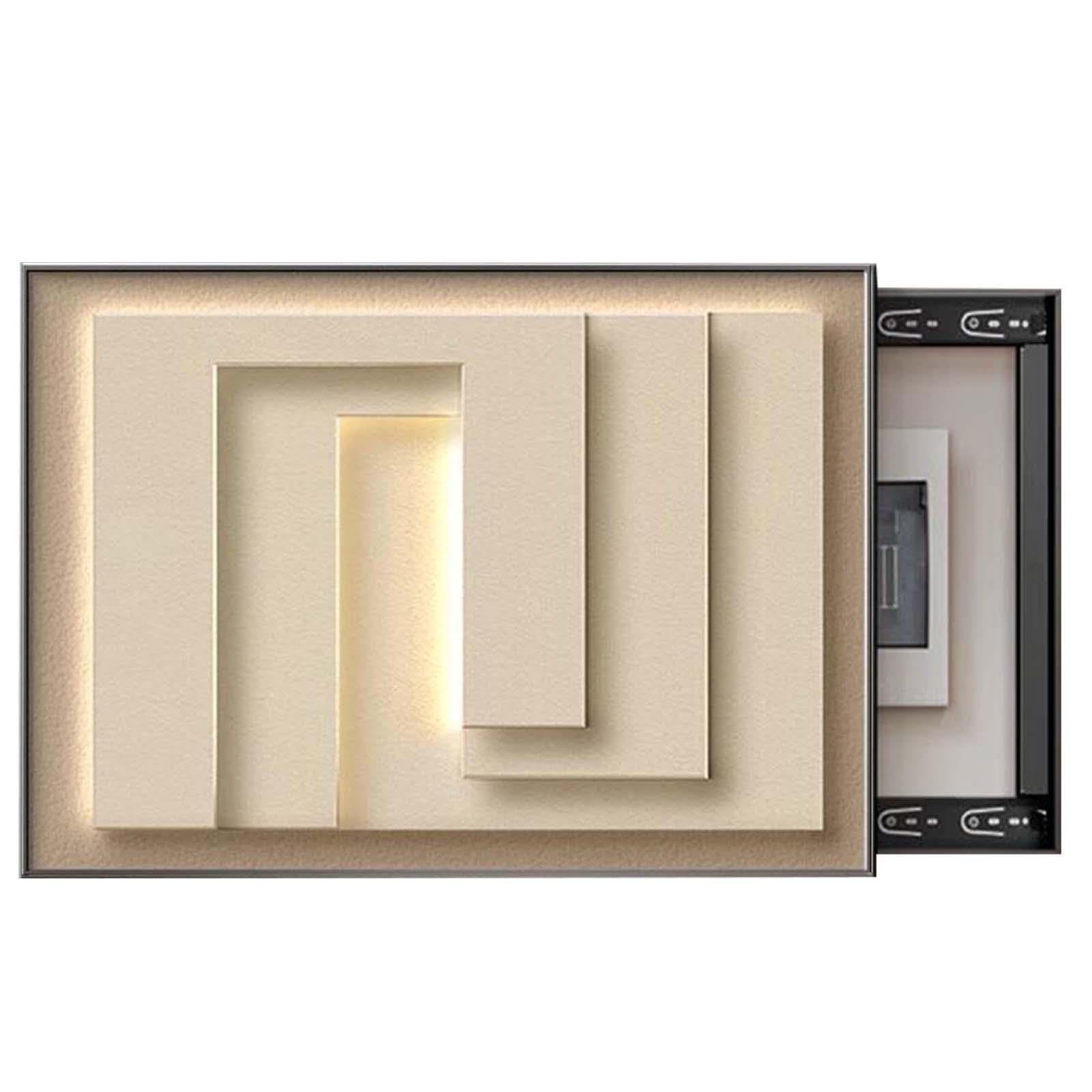 Tapa Contador Luz Decorativa, Superficie de Cristal, Tapa Contador