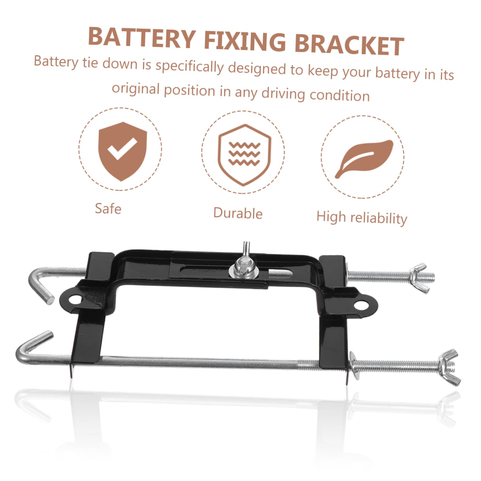 Cabilock Car Battery Holder Bracket Durable Battery Fix Support for Securely Holding Car Batteries Place During Driving Conditions