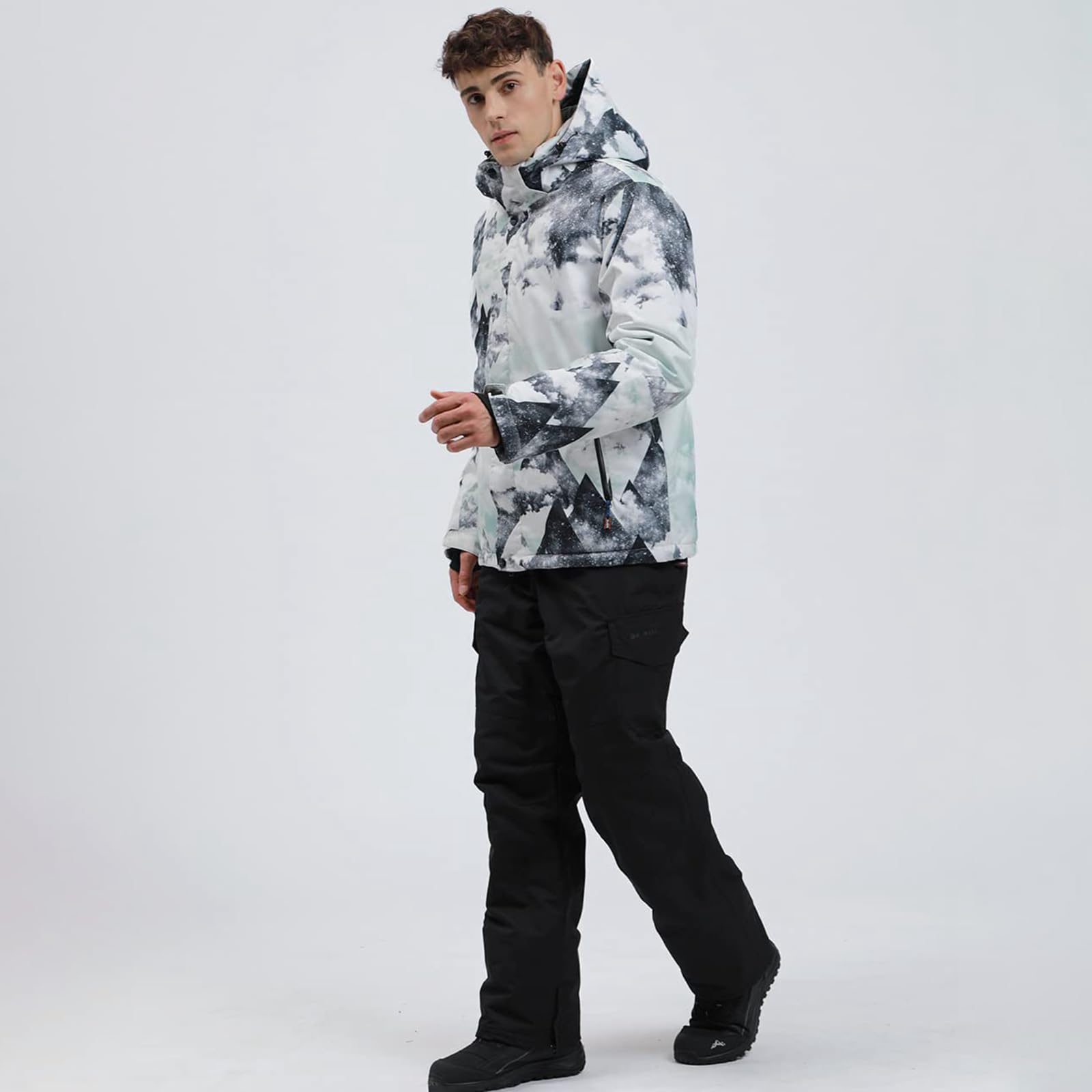 ALSOGO Herren Skianzug Winter Wasserdichte Winddichte Skifahren Outdoor Schneejacken und Hosen Snowboardjacken