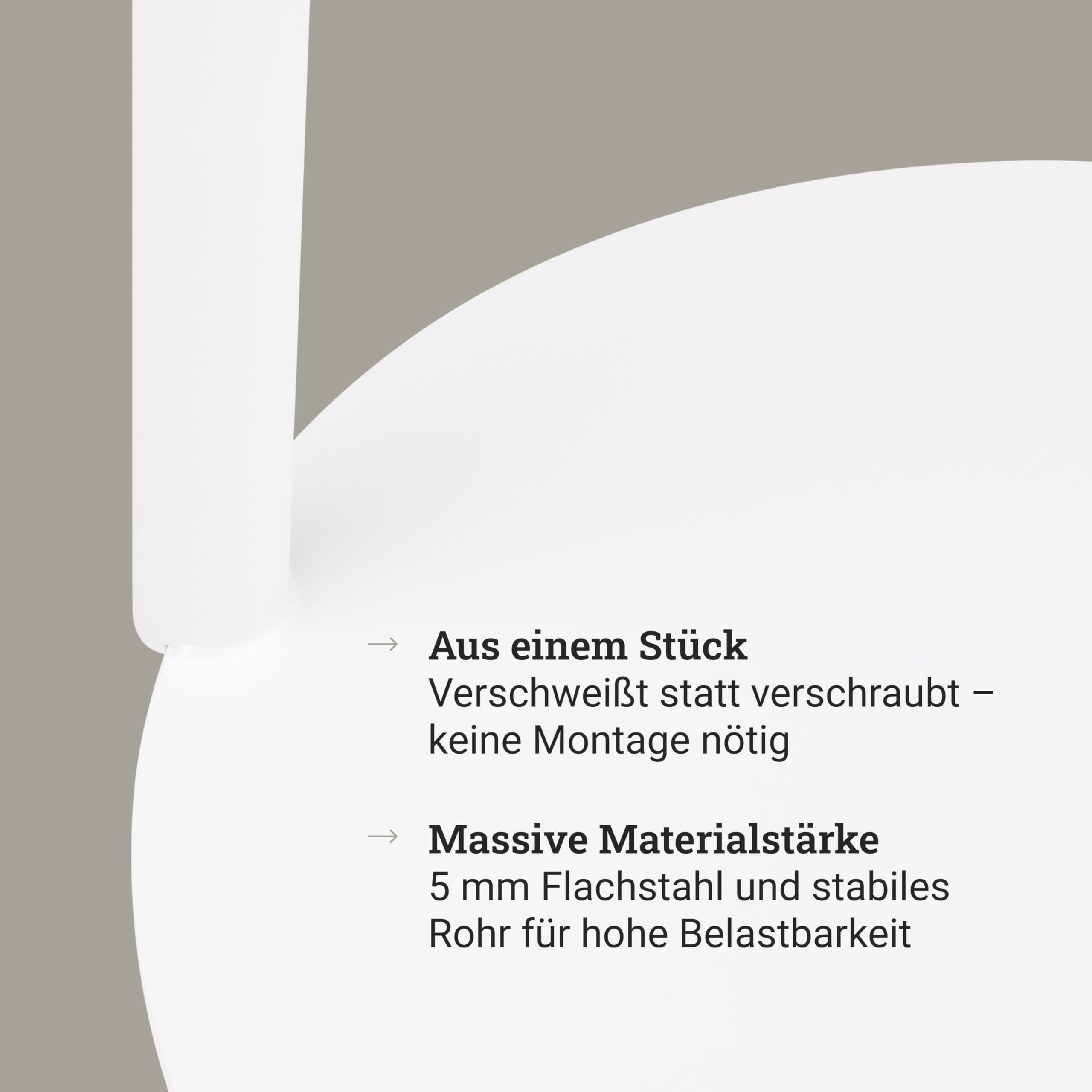 Natural Goods Berlin 1x Beistelltisch Luna - Beistelltisch Weiss Metall - Laptoptisch Für Couch 55cm hoch - Couchtisch Metall, Sofa Tisch Ablage - Nachttisch Klein, Couch Tisch Wohnzimmer, Sofa Table