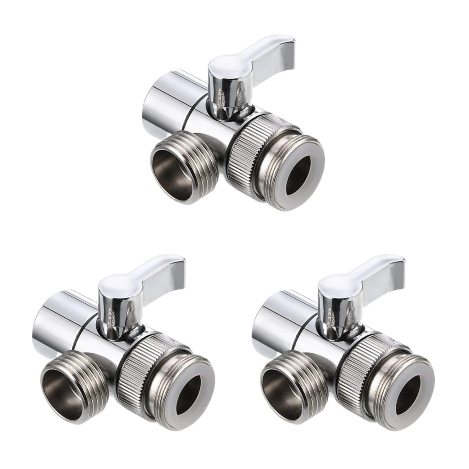 Lqrctry 3 Pcs Plastic 3 Way Shower Diverter Valve