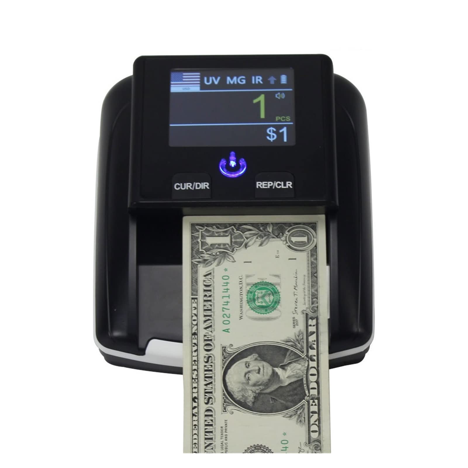 Bancone di fattura USD/EUR Riconoscimento automatico ad alta precisa macchina cattura di soldi falsi con rilevatore di denaro ricaricabile della batteria(With battery)
