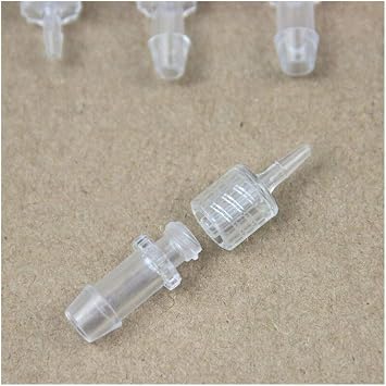Pipe connector 10pcs 1.6mm-6.4mm Plastic Male Joint Plastic Hose Joint Plastic Thread Joint Male And Female Joint Color Male x Female, Size O.D1.6mm