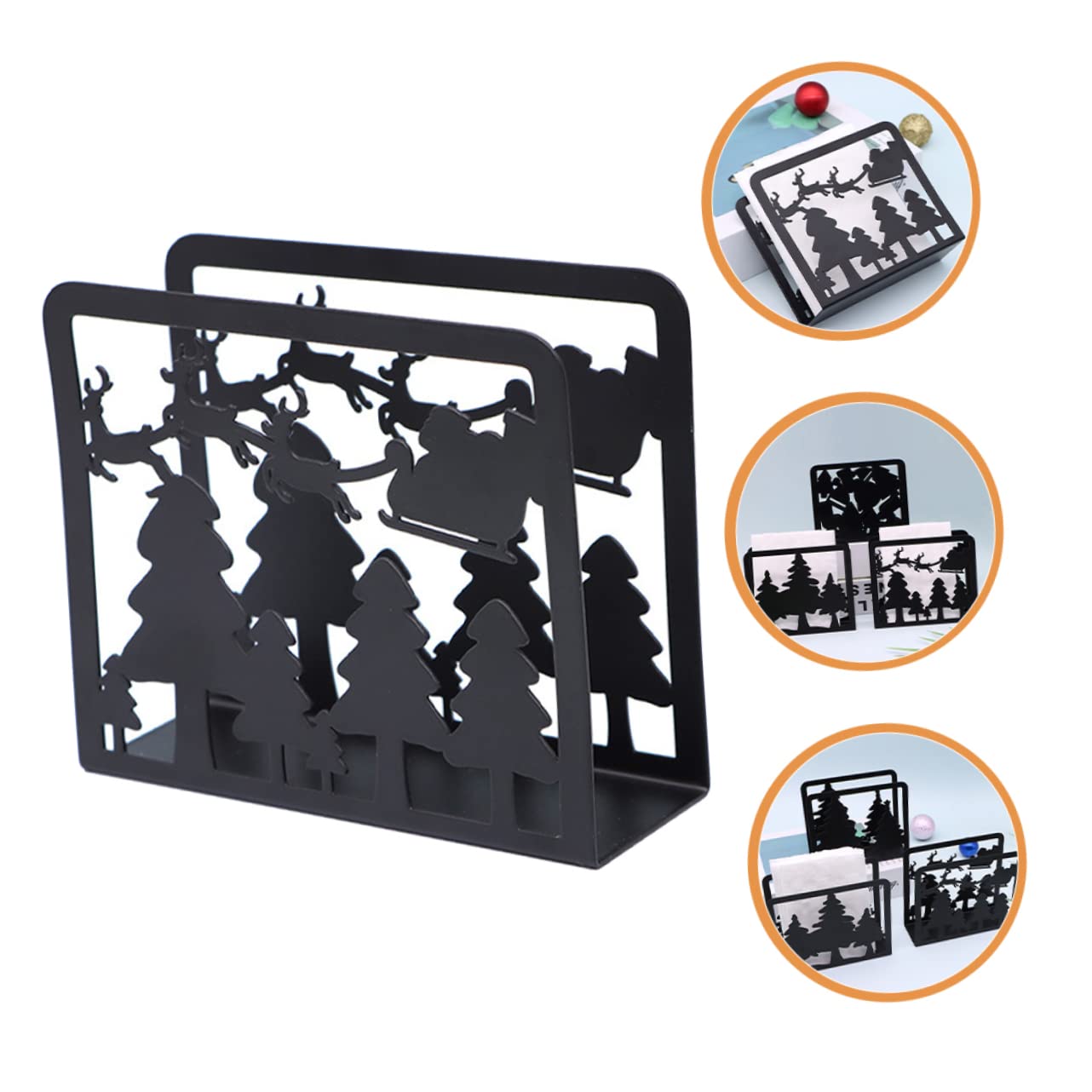 5 Piezas servilletero dispensador de pañuelos navideños árbol Soporte de servilletas de mesa Soporte de servilletas para fiestas dispensador de servilletas porta pañuelos de papel Cabilock