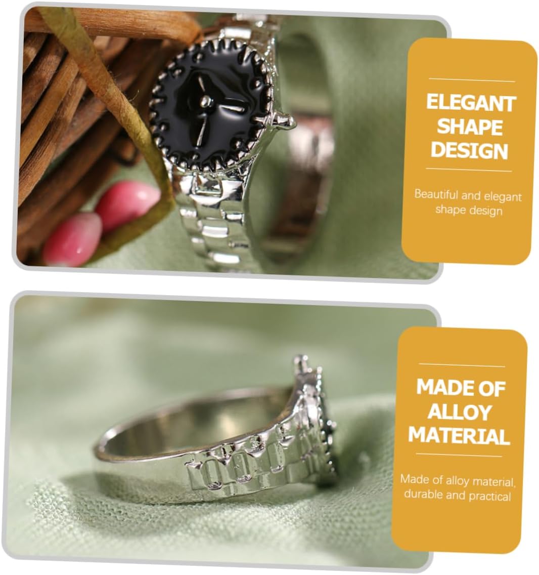 VALICLUD 2pcs Watch Creative Finger Accessory for Women Stylish Novelty Finger Watch Elegant Design for Parties Shopping and Daily Wear for Girls