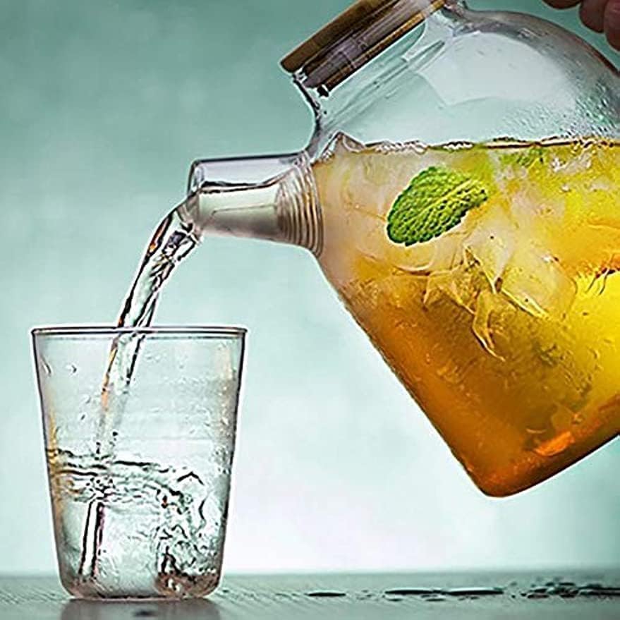 透明 大容量 ジュース レモンポット 冷水ポット 家庭用 お茶 四季ポット (1.8L) 【伴う】