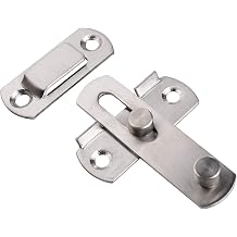 Stainless Steel Flip Gate Latch Sliding Barn Door Lock 4" 2 Pack