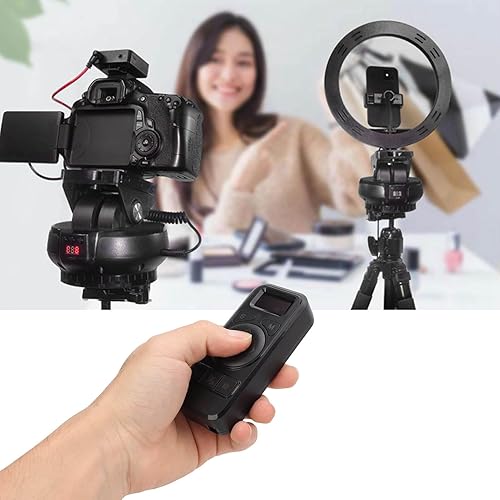 Miniatura 7 de Cabezal de trípode panorámico motorizado,2.4G Control remoto universal Pan e Tilt Head,Accesorios de cámara para fotografía Vlog
