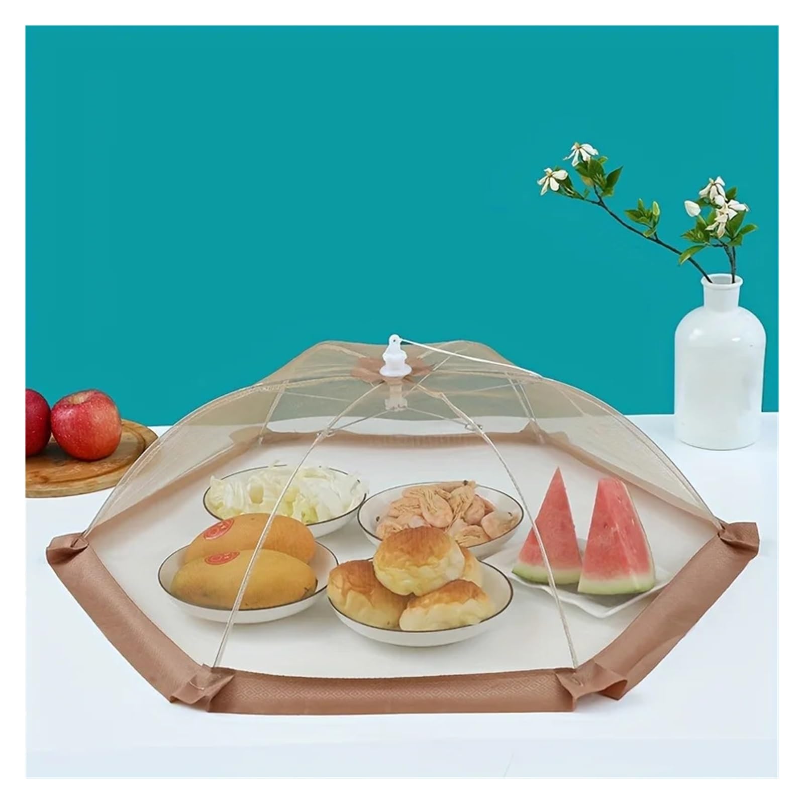 Housses pour filets pop-up en maille, Tente de couverture en maille anti-moustiques marron, 1 pièce, pop-up for l'extérieur(5PCS)